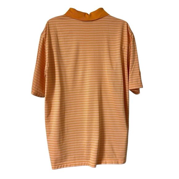 Ashworth Golf Polo Shirt Men's Extra Large Orange Stripe Lightweight Casual - Picture 3 of 5